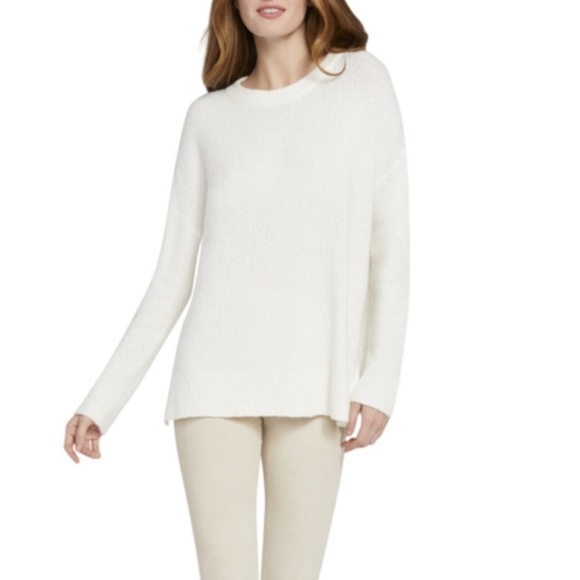 Alice Slit Crewneck Sweater - Ivory